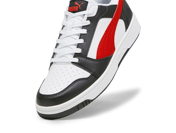 Zapatilla Puma Rebound V6 Hombre Blanco - Negro - Rojo