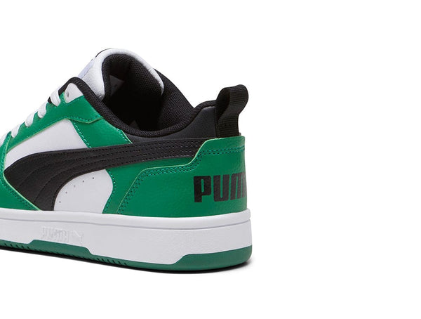 Zapatilla Puma Rebound V6 Cadete Blanco - Negro - Verde