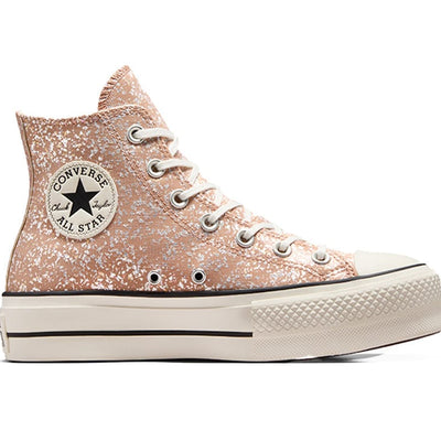 Zapatilla Converse Chuck Taylor All Star Lift Hi Glitter Shinefetti Mujer Rosado