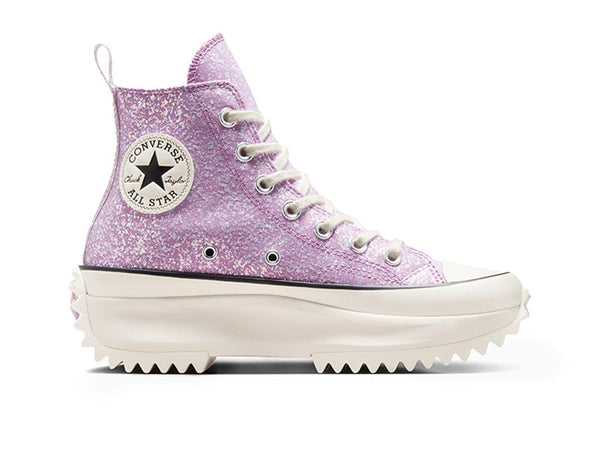 Zapatilla Converse Run Star Hike Hi Glitter Shinefetti Mujer Morado