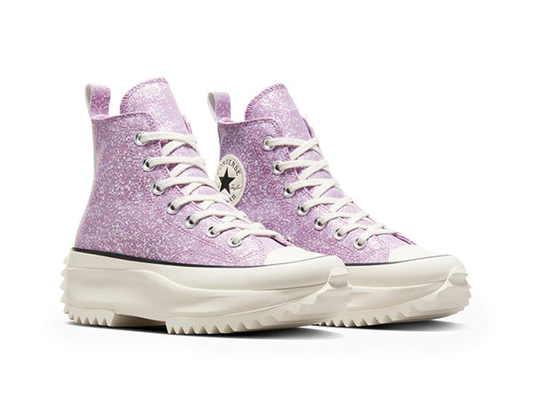 Zapatilla Converse Run Star Hike Hi Glitter Shinefetti Mujer Morado