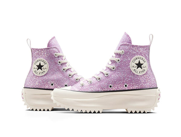 Zapatilla Converse Run Star Hike Hi Glitter Shinefetti Mujer Morado