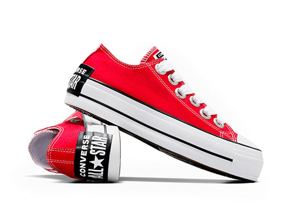 Zapatilla Converse Chuck Taylor Lift Sketch Mujer Rojo