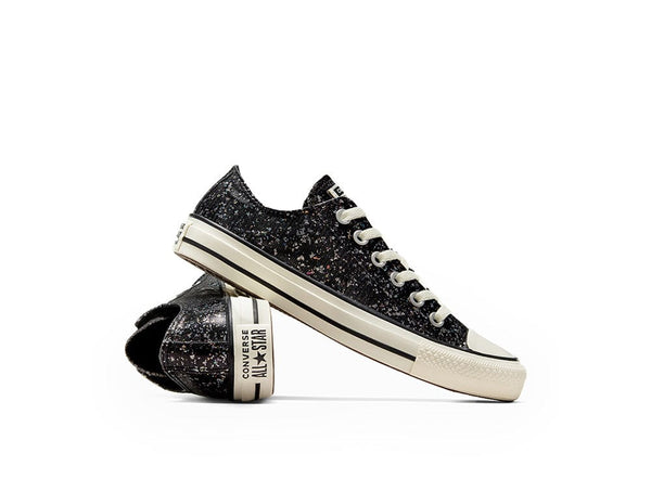 Zapatilla Converse Chuck Taylor Mujer Glitter Shinefetti Negro