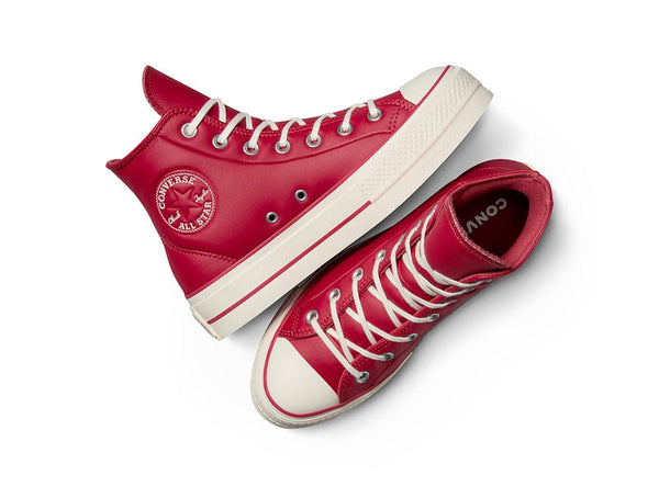 Zapatilla Converse Chuck Taylor Plataforma Puff Mujer Rojo