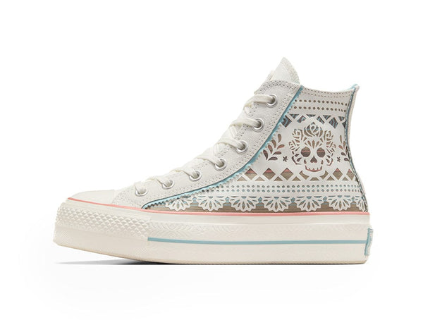 Zapatilla Converse Chuck Taylor Plataforma Dia de los muertos Unisex Blanco