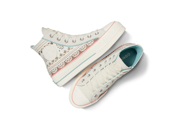 Zapatilla Converse Chuck Taylor Plataforma Dia de los muertos Unisex Blanco