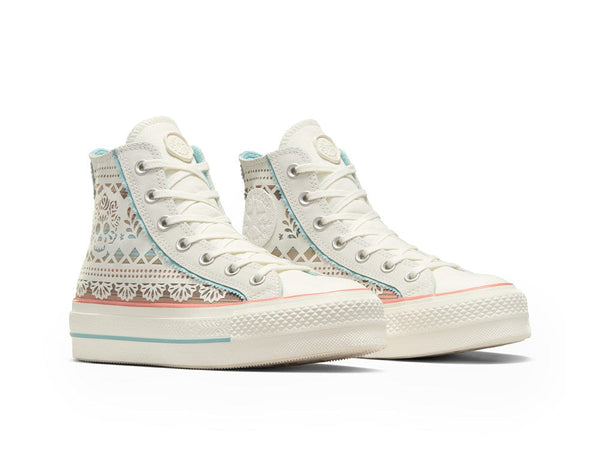 Zapatilla Converse Chuck Taylor Plataforma Dia de los muertos Unisex Blanco