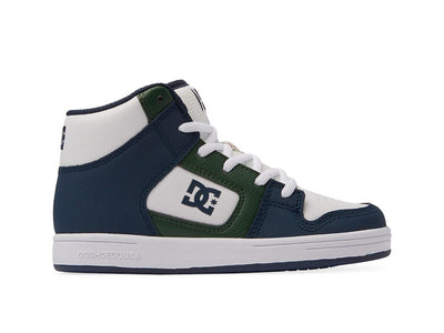 Zapatilla Dc Manteca 4 Hi Cadete Blanco-Azul-Verde