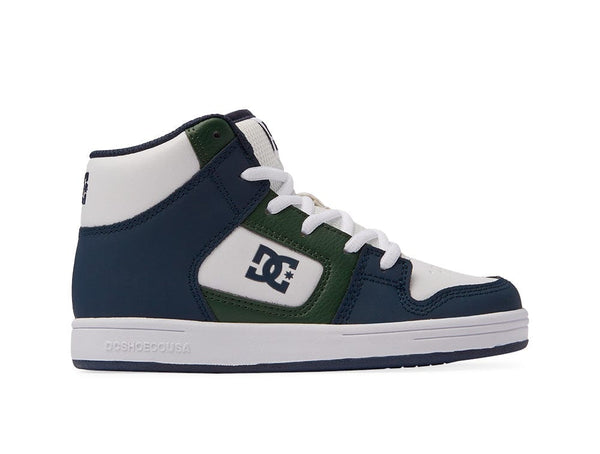 Zapatilla Dc Manteca 4 Hi Cadete Blanco-Azul-Verde