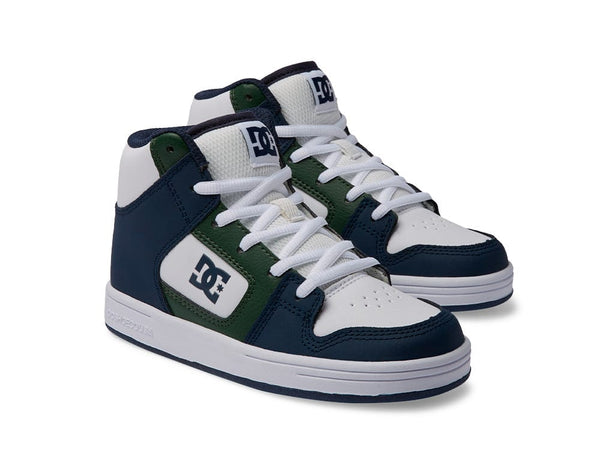 Zapatilla Dc Manteca 4 Hi Cadete Blanco-Azul-Verde