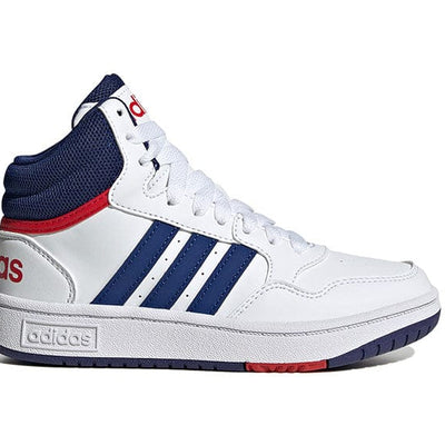 Zapatilla Adidas Hoops 3.0 Mid Junior Blanco