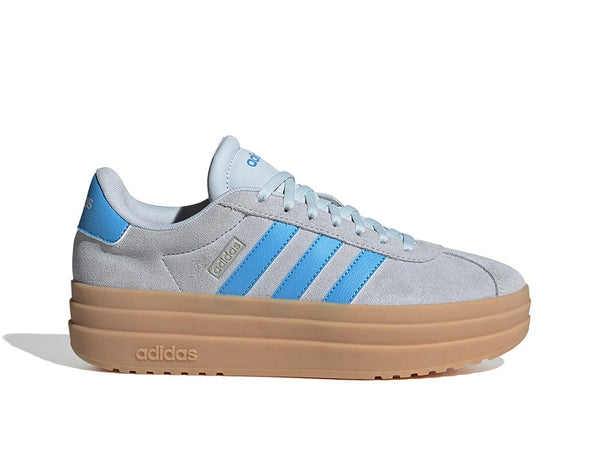 Zapatilla  Adidas Vl Court Bold Plataforma Mujer Gris - Celeste - Suela Gum