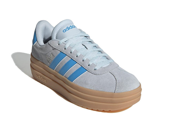 Zapatilla  Adidas Vl Court Bold Plataforma Mujer Gris - Celeste - Suela Gum