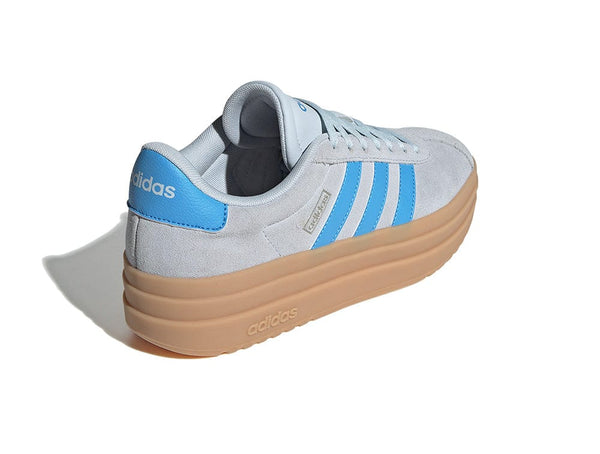 Zapatilla  Adidas Vl Court Bold Plataforma Mujer Gris - Celeste - Suela Gum