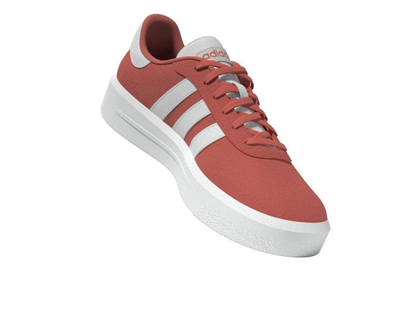 Zapatilla Adidas Court Plataforma Suede Mujer Rojo - Blanco