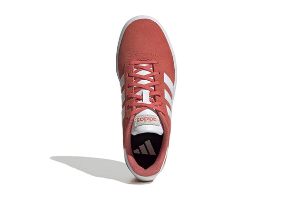 Zapatilla Adidas Court Plataforma Suede Mujer Rojo - Blanco