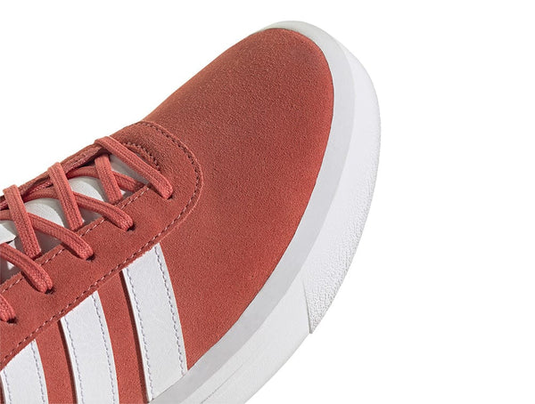 Zapatilla Adidas Court Plataforma Suede Mujer Rojo - Blanco