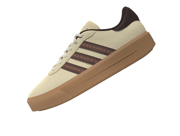 Zapatilla Adidas Court Plataforma Suede mujer Cafe - Suela Gum