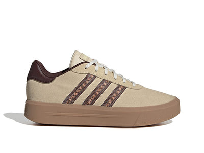 Zapatilla Adidas Court Plataforma Suede mujer Cafe - Suela Gum