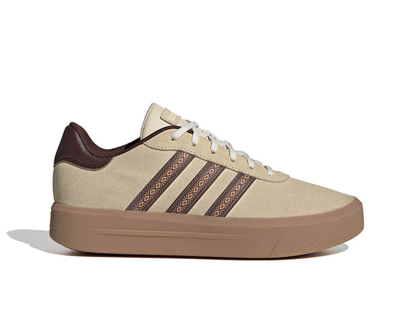 Zapatilla Adidas Court Plataforma Suede mujer Cafe - Suela Gum