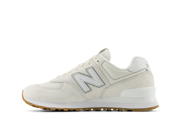 Zapatilla New Balance 574 Hombre Beige - Blanco - Suela Gum