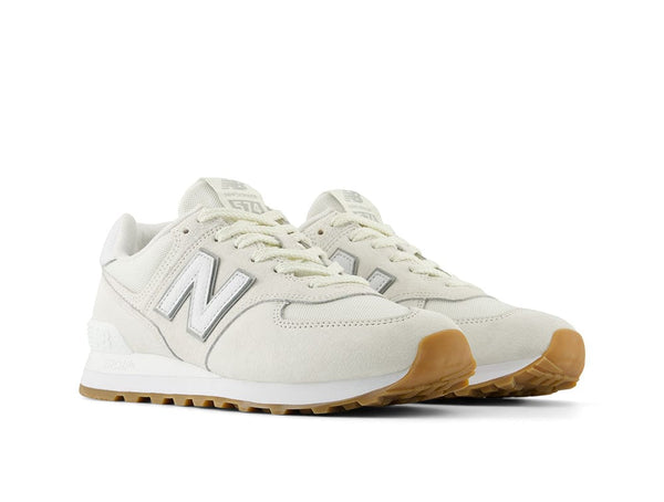 Zapatilla New Balance 574 Hombre Beige - Blanco - Suela Gum