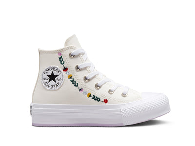 Zapatilla Converse Chuck Taylor Plataforma Festival Junior Blanco