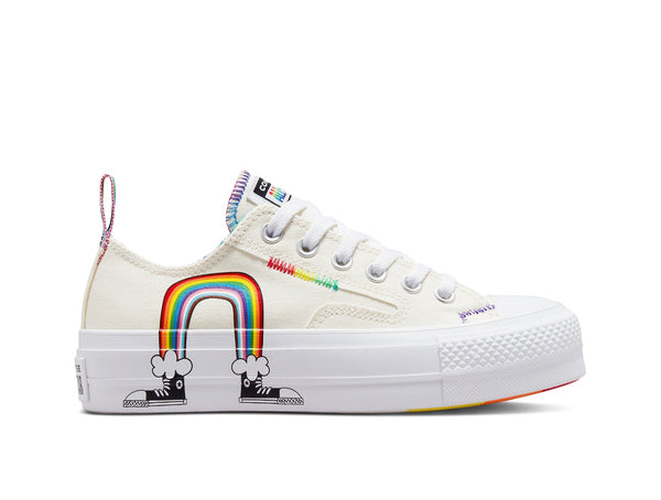 Zapatilla Converse Chuck Taylor Plataforma Pride Mujer Blanco