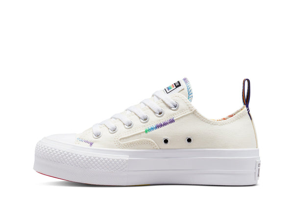 Zapatilla Converse Chuck Taylor Plataforma Pride Mujer Blanco