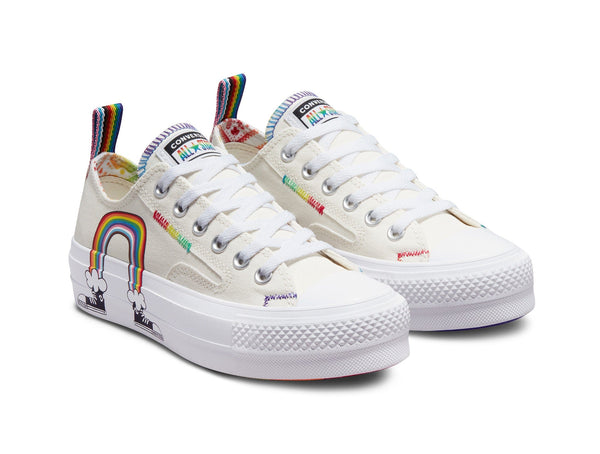 Zapatilla Converse Chuck Taylor Plataforma Pride Mujer Blanco