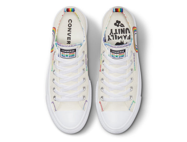 Zapatilla Converse Chuck Taylor Plataforma Pride Mujer Blanco