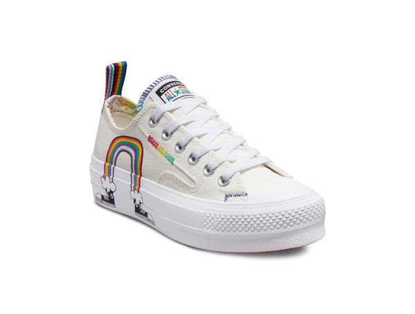 Zapatilla Converse Chuck Taylor Plataforma Pride Mujer Blanco