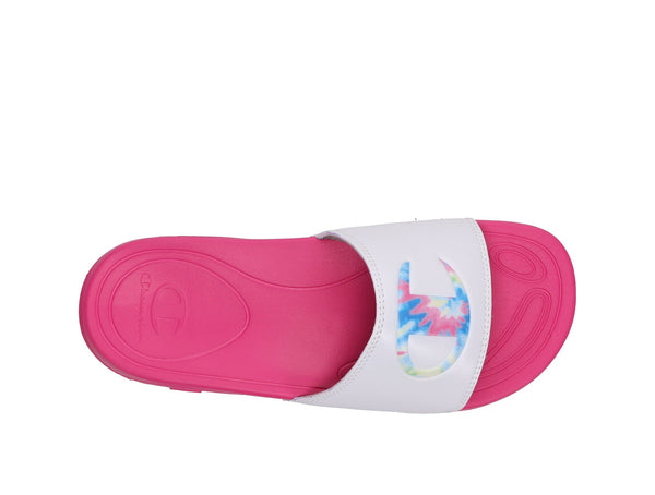 Sandalia Champion Mega Slide Tie Dye Mujer Blanco