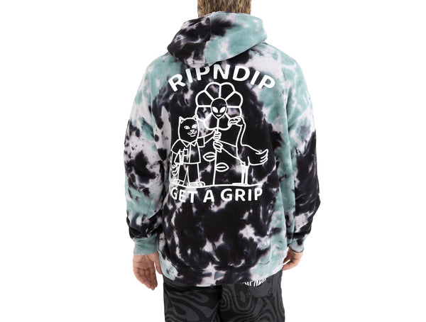 Poleron Ripndip Get A Grip Tie Dye Hombre Negro