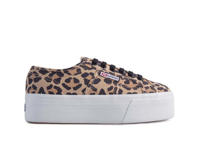 Zapatilla Superga 2790 Print Big Classic Leopard Mujer Cafe