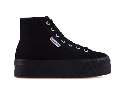 Zapatilla Superga 2705 Hi Top Plataforma Mujer Negro