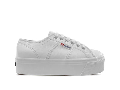 Zapatilla Superga 2790 Tumbled Lth Mujer Blanco