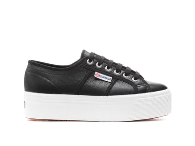 Zapatilla Superga 2790 Tumbled Lth Mujer Negro