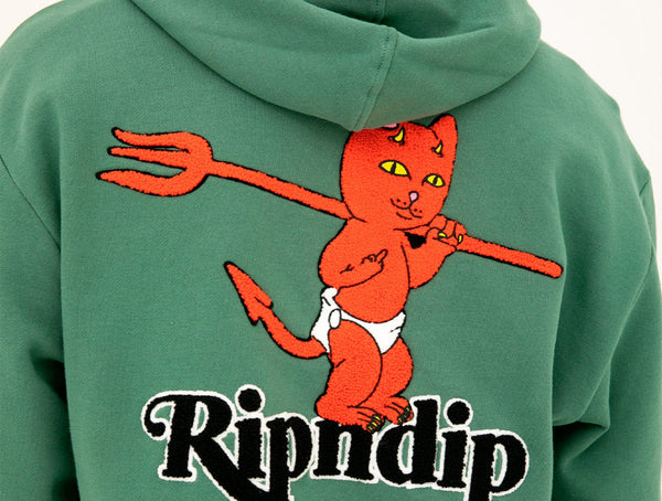 Poleron Ripndip Devil Baby Hombre Verde