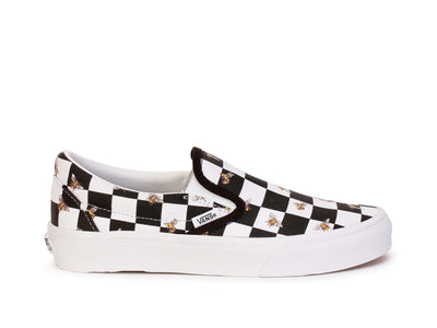 Zapatilla Vans Classic Slip-On Checkerboard Bee Mujer Blanco