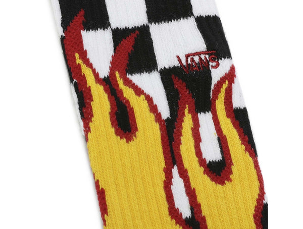 Calcetines Vans Flame Check Crew Hombre Amarillo