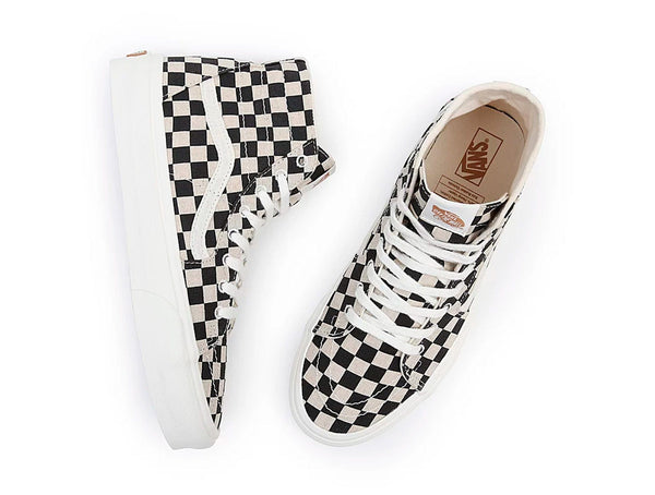 Zapatilla Vans Sk8-Hi Tapered Checkerboard Mujer Blanco