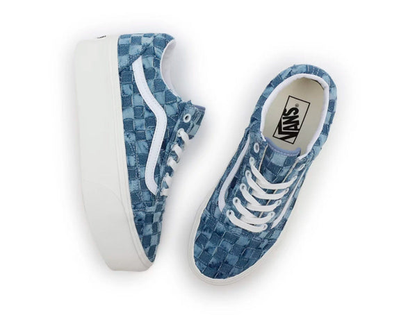 Zapatilla Vans Old Skool Stackform (Woven) Mujer Celeste