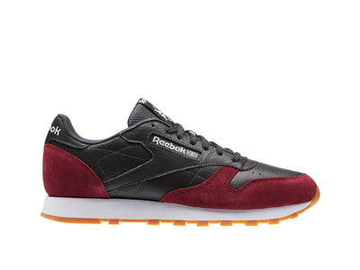 Zapatilla REEBOK CL LTHR GI COAL/URBAN MAROON/WHT-GUM