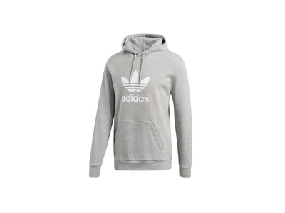 Poleron Adidas Con Gorro Trefoil Gris