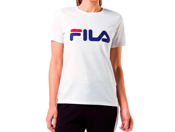 Polera Fila MC Basic Lett Mujer Blanco