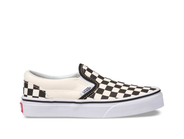 Zapatilla Vans Slip-On Checkerboard Junior Blanco