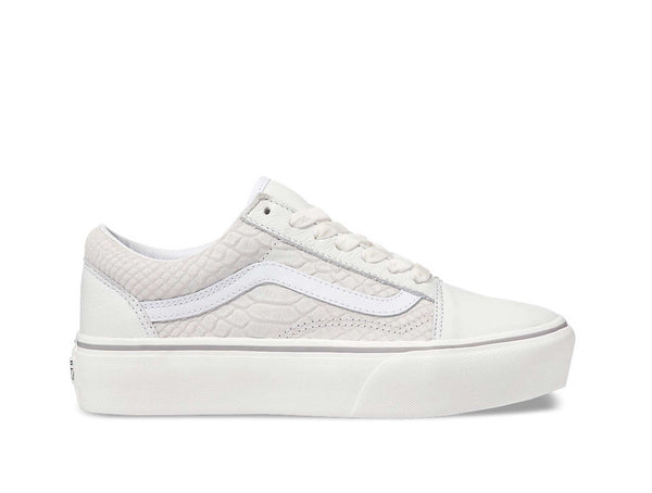 Zapatilla Vans Old Skool Plataforma Mujer Blanco