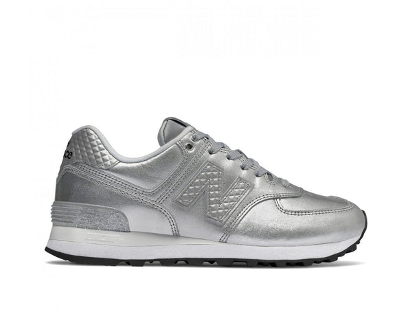 Zapatilla New Balance 574 (Glitter Punk) Mujer Plateado